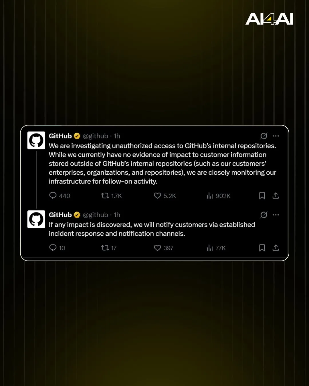 GitHub confirms breach via malicious VS Code extension — slide 2 of 4