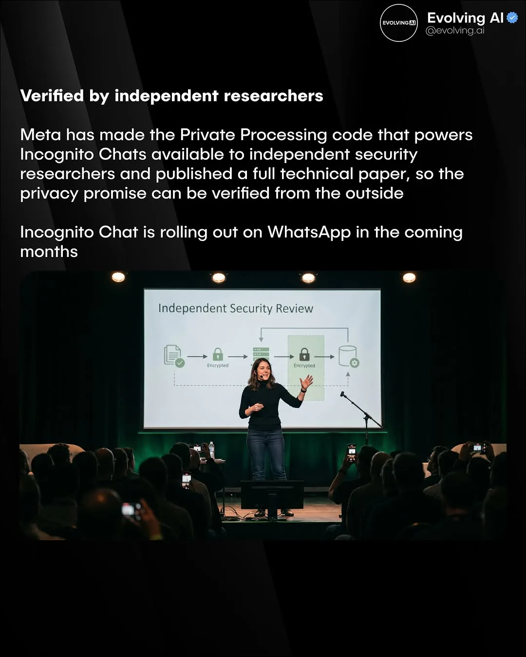 WhatsApp's Incognito Chat with Meta AI keeps messages sealed in private processing — slide 6 of 6